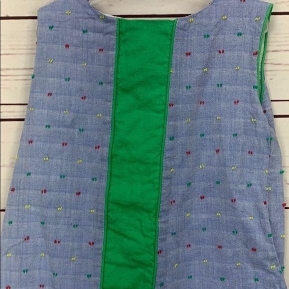 The Oaks Apparel Toddler Girl Blue Swiss Dotted Dress Size 3‎ - Picture 3 of 7